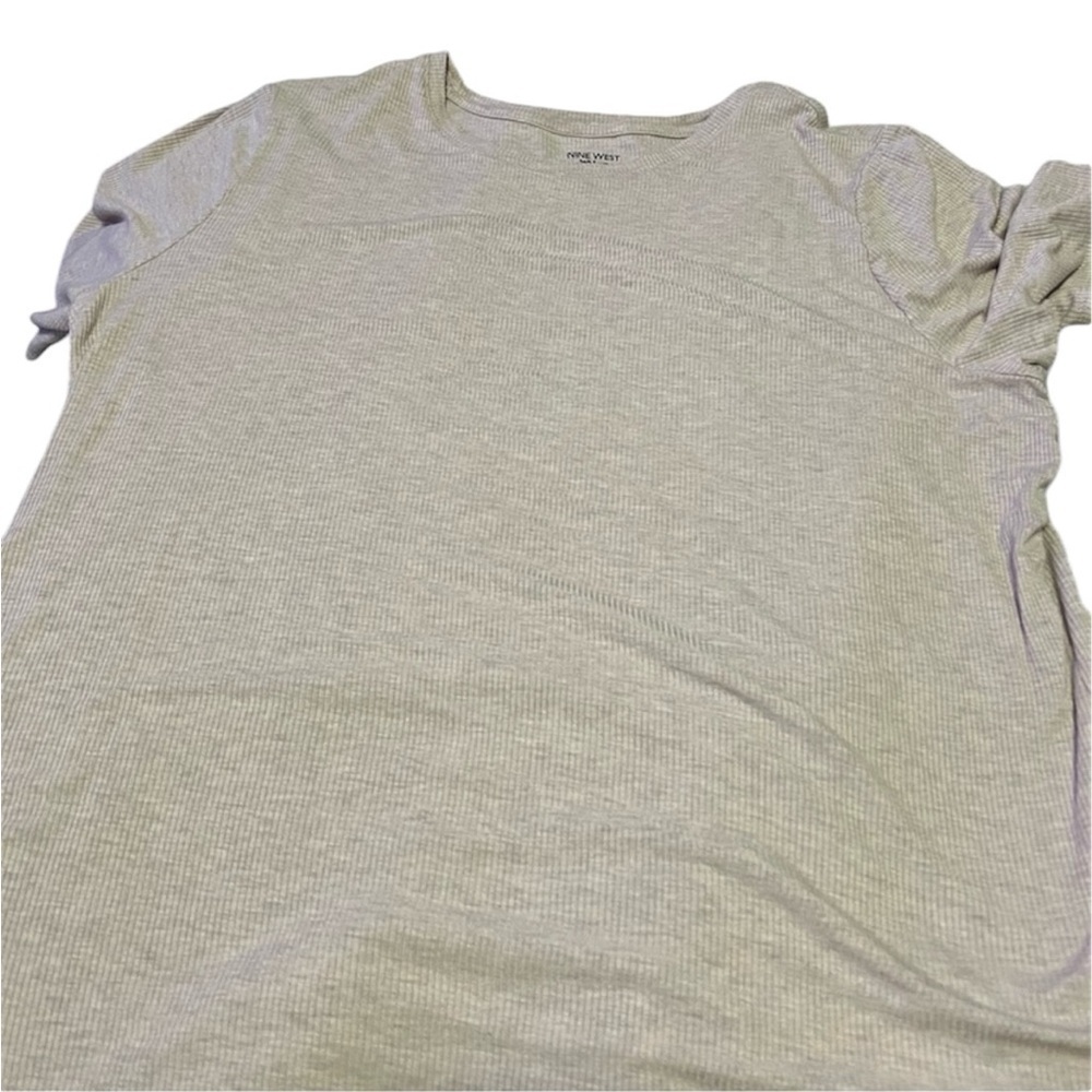 #110 NINE WEST WOMANS TOP SIZE 2XL Light Pink Color Ribbed Top